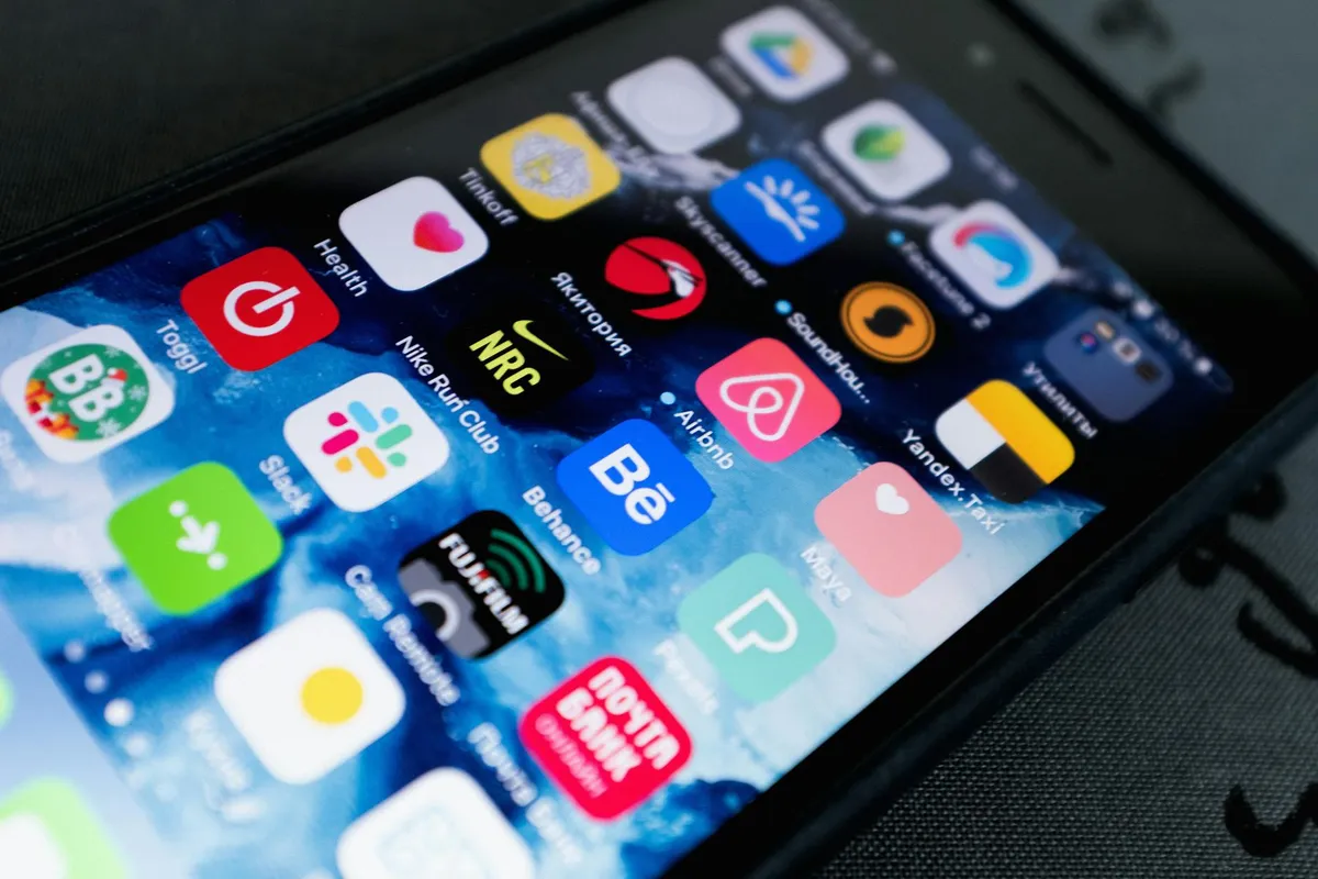 Social media apps on a phone